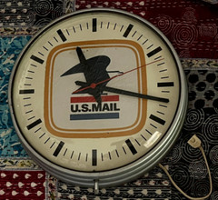 Vintage 60s Post Office Wall Clock – U.S. Mail USPS – Simplex 14″, Model 507-174