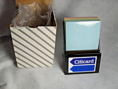 Citicard Note Holder Desk Display From 1990’s But NEW Salesman Sample