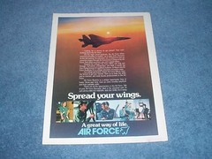 1979 Air Force Military Vintage Color Ad «Spread Your Wings»
