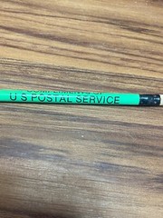 Vtg USPS United States Postal Service Pencil Complements of Postal Service Green