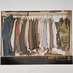 2003 US Army Reserve PRINT AD United States USA Patriotic Closet Camo Fatigues