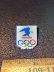 Vintage US Post Office Postal Employee Pinback Pin Olympics Tie In