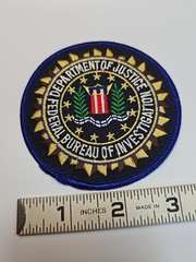 Department of Justice Iron-on Patch Federal Bureau of Investigation