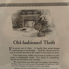 Vintage 1920 Old Fashioned Thrift National City Company NY As Advertisement