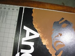 vtg 1970s political protest hand painted poster – Angela Davis Civil Rights OS