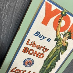 YOU Buy a Liberty BOND Lest I Perish! WWI USA Government Collectors Plaque