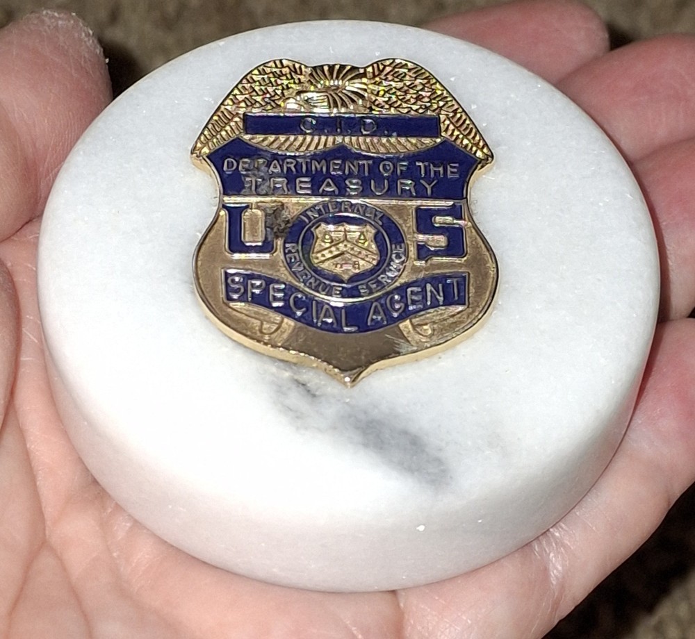 C.I.D. Department of the Treasury Special Agent Paperweight
