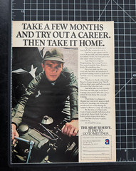 Army Reserve Military Learn a Career Computers Mechanic Vintage Print Ad 1973