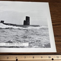 VTG 1961 USS Seawolf SSN-575 General Dynamics Electric Boat Submarine Print