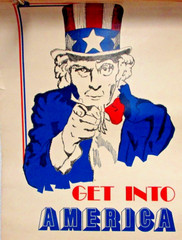 Uncle Sam Original Poster Get Into America Patriotic US Government Bicentennial