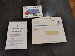 vintage postal change of address kit & postage rate fees brochure