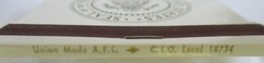 THE PRESIDENT OF THE UNITED STATES SEAL WHITE HOUSE UNION MADE MATCHBOOK – NEW