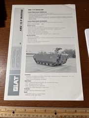 VTG 1983 GIAT AMX 10 P Marine French Military Brochure Infantry Combat Vehicle