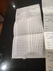 vintage postal change of address kit & postage rate fees brochure