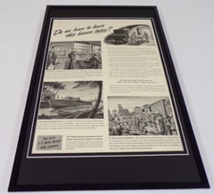 1942 US War Bonds Framed 11×17 ORIGINAL Vintage Advertising Poster