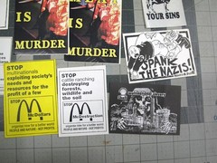 vtg 1980s – 90s political protest Hardline Meat is Murder Punk sticker lot of 33