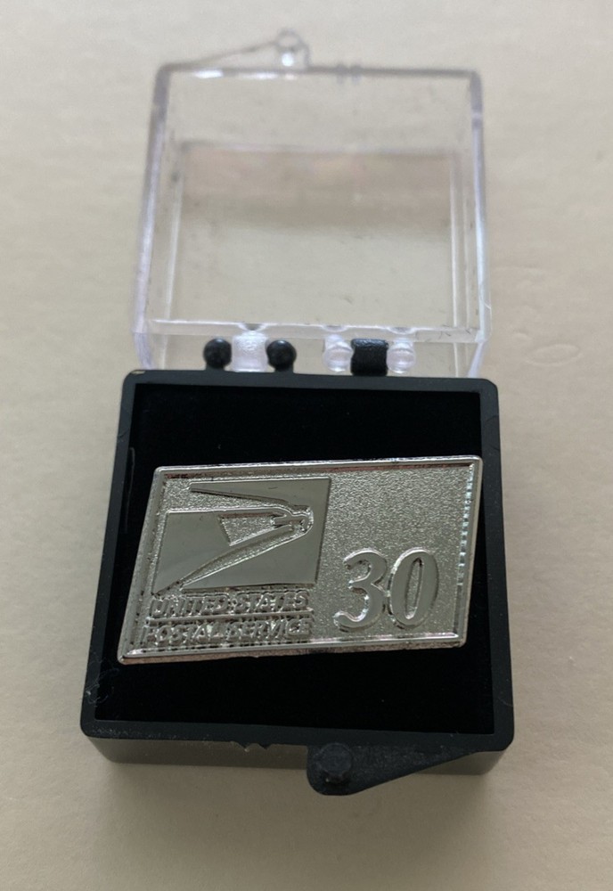United States Postal Service USPS Service Pin 30 Years With Case