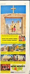 New Mexico State Tourist Bureau Land of Enchantment Vintage Print Ad 1955