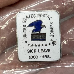 United States Postal Service Sick leave 1000 Hours Pin USA Eagle