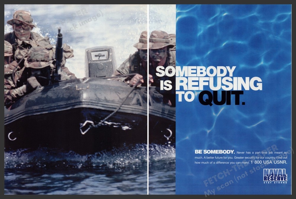 Naval Reserve Raft 2000s Print Advertisement Ad (2 pages) 2002 «Stay Strong»