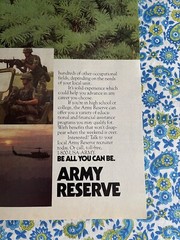 Vintage 1988 Army Reserve Recruitment Print Ad Disappear One Weekend A Month