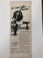 1941 US Army Air Corps Recruiting Vintage Ad He’s Going Places Are You?