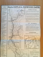 REDWOOD EMPIRE CALIFORNIA San Francisco CA DETAILED MAP 1934 TRAVEL BROCHURE