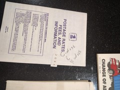vintage postal change of address kit & postage rate fees brochure