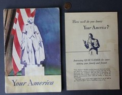 1941 WWII Era Dayton Ohio Frigidaire Your America TWO booklet set FDR Wallace—