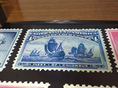 Vintage USPS Post Office Advertising Stamp Poster George Washington Liberty Bell