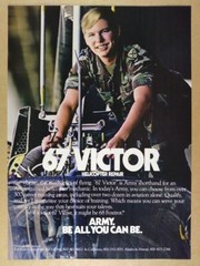 1983 US Army Recruitment 67 VICTOR Helicopter Repair vintage print Ad