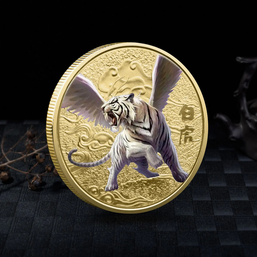 Mythical Beasts Coin Chinese Coins Collectable Commemorative Zodiac Lucky
