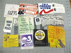 vtg 1960s – 90s political protest flyer and sticker archive lot 326 pcs Vietnam