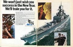 1975 2pg Print Ad of United States NAVY The Spirit of ’75 Recruiter