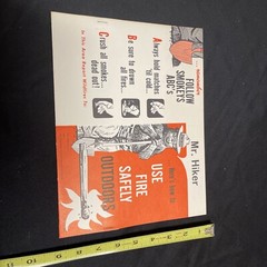 1950s-60s Smokey the Bear Use Fire Safety Outdoors Mr Camper