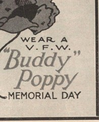 V.F.W. Buddy Poppy Memorial Day Vintage Print Ad 1947 u Original