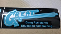 Vintage G.R.E.A.T. Gang Resistance Education and Training Sticker 10in 90s