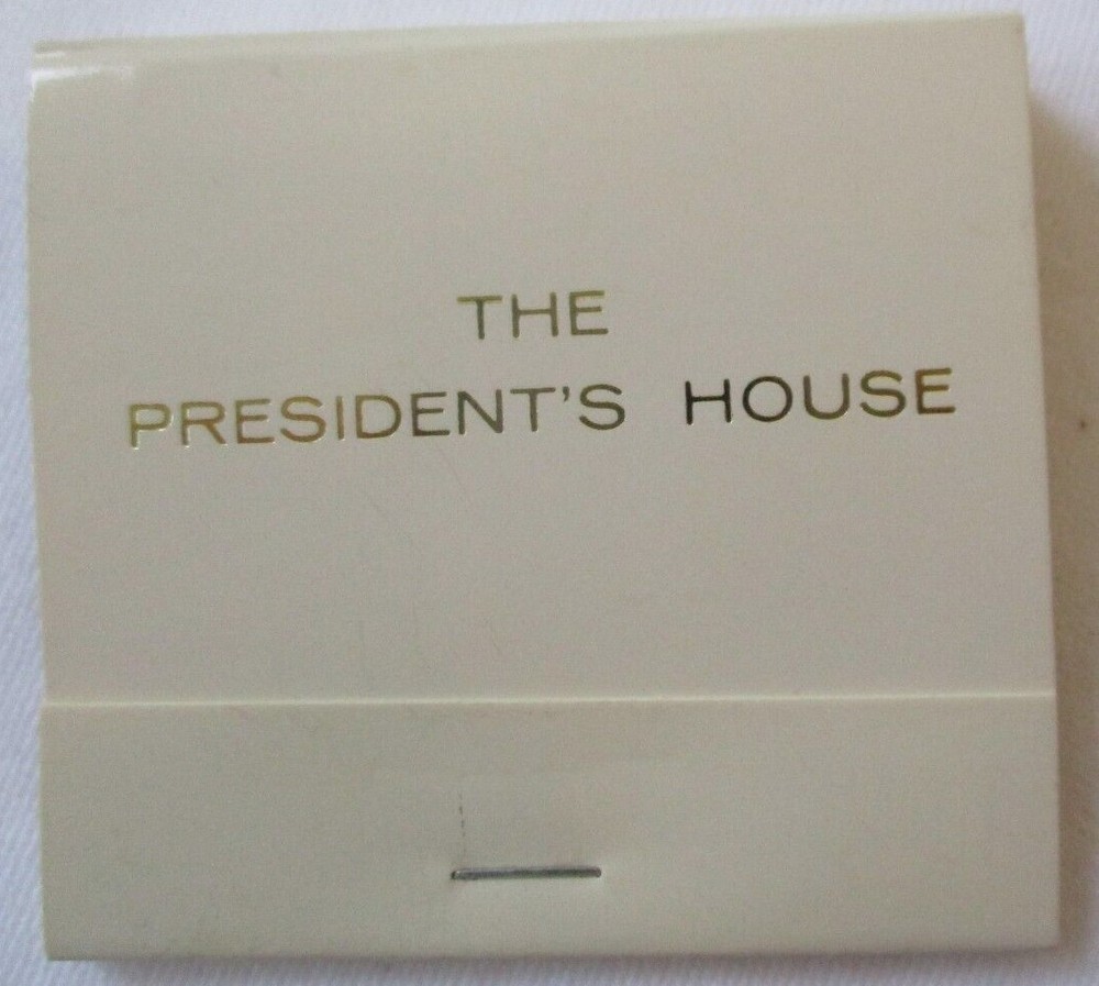 VINTAGE THE PRESIDENT’S HOUSE GOLD LETTERING MATCHBOOK – BRAND NEW