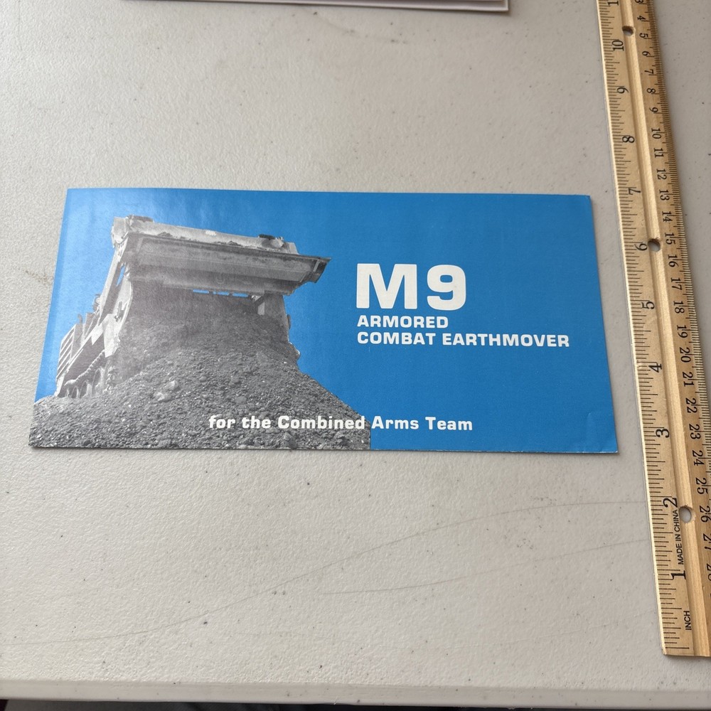 VTG US Army Engineer School M9 ACE Armored Combat Earthmover Military Brochure