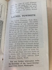 Laurel Washigton Ephemera Advertising Booklet To Sell Land And The Area