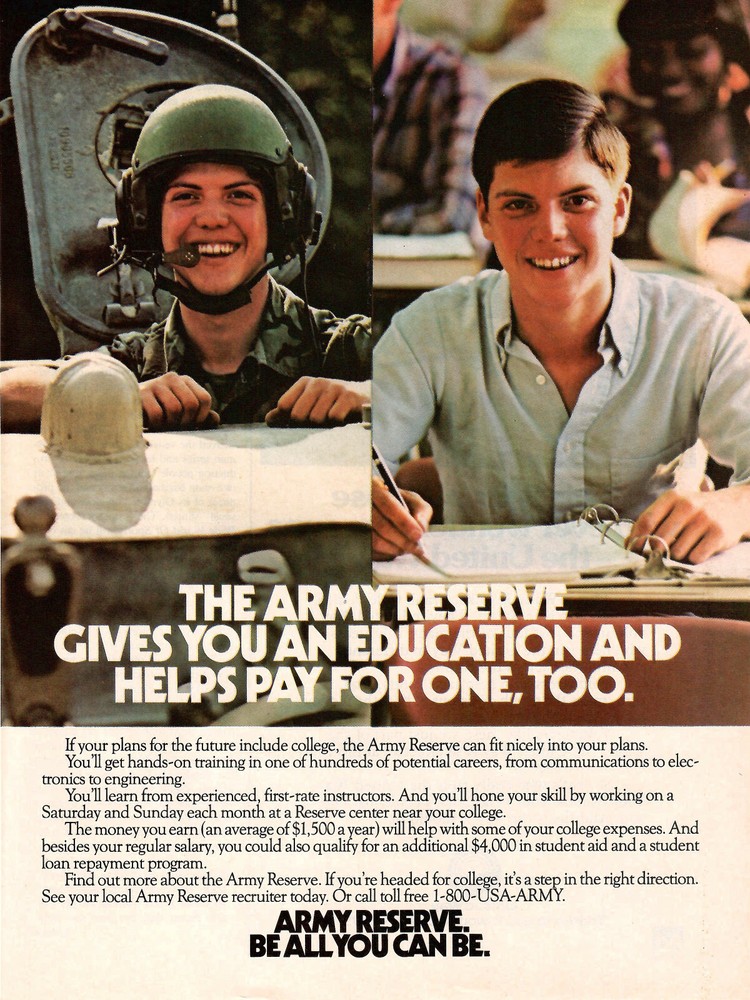 1980’s US ARMY RESERVE VINTAGE PRINT AD