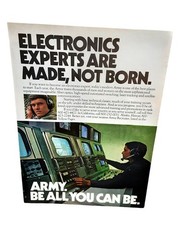 1982 US Army Electronics Experts Vintage Recruitment Print Ad