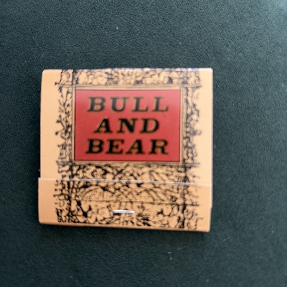 VINTAGE BULL AND BEAR RESTAURANT HILTON HOTELS MATCHBOOK – BRAND NEW