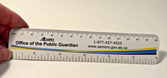 Magnetic Ruler Alberta Office Public Guardian Government Seniors Alberta Canada