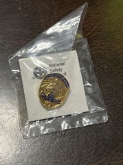 Vintage US Post Office Postal Employee Pinback Pin 2 Year Safety Award