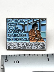 Michigan State Postal Workers ROSA PARKS Bus Stamp Post Office 2006 Pin USPS