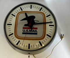 Vintage 60s Post Office Wall Clock – U.S. Mail USPS – Simplex 14″, Model 507-174