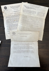 Vintage FBI Application Letter Paper LOT 1950s Government Dept of Justice