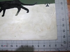 vtg 1970s political protest hand painted poster – Black Panther flag OS