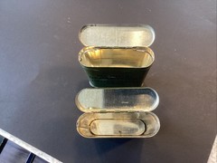 2 Vintage EMPTY WWII Rea Medical Department US Army Green Tins Free Ship